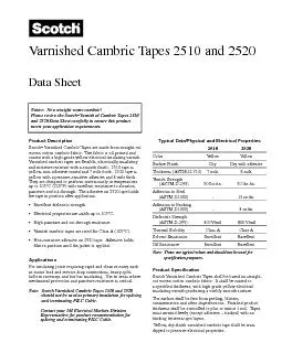 Varnished Cambric Tapes 2510 and 2520