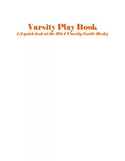 Varsity Play Book