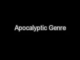 Apocalyptic Genre