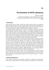 11 The Evolution of VATS Lobectomy Alan D. L. Sihoe Division of Cardio