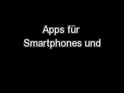 Apps für Smartphones und