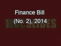 Finance Bill (No. 2), 2014