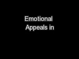 Emotional Appeals in