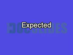 Expected