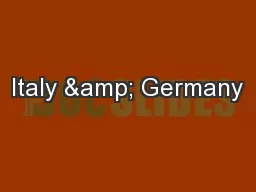 Italy & Germany