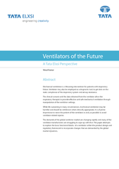 Ventilators of the Future