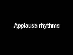 Applause rhythms