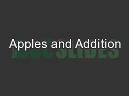Apples and Addition