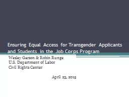 Ensuring Equal Access for Transgender Applicants and Studen