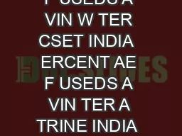 ERCENT AE F USEDS A VIN IT A TRINE INDIA  ERCENT AE F USEDS A VIN W TER CSET INDIA  ERCENT