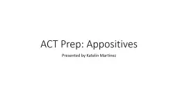 ACT Prep: Appositives