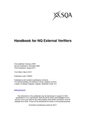 Handbook for NQ External Verifiers