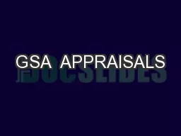GSA  APPRAISALS