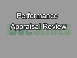 Performance Appraisal Review