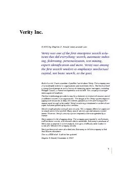 Verity Inc.
