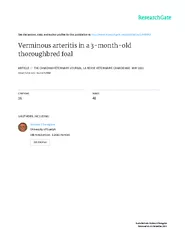 Verminousarteritisina3-month-oldThoroughbredfoalJosephaDeLay,AndrewS.P