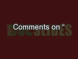 Comments on “