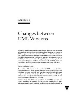 Appendix BChanges between UML VersionsWhen this book first appeared on