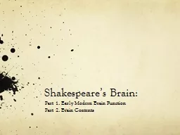 Shakespeare’s Brain: