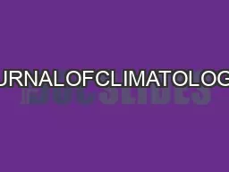 INTERNATIONALJOURNALOFCLIMATOLOGYInt.J.Climatol.:1965