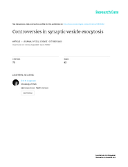 Controversies insynaptic vesicleexocytosisRobby M. Weimerand Erik M. J