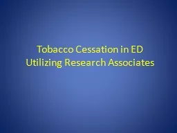 Tobacco Cessation in ED