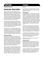 FactsheetVeterinary Services May 2012Vesicular StomatitisVesicular sto