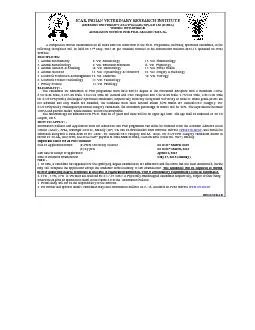 ICARINDIAN VETERINARY RESEARCH INSTITUTE(DEEMED UNIVERSITY)IZATNAGAR (