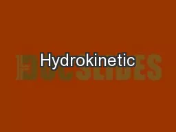 Hydrokinetic