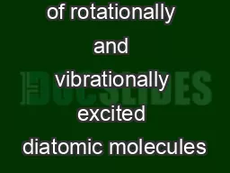 of rotationally and vibrationally excited diatomic molecules
