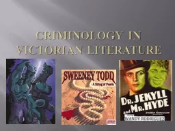 criminology in Victorian Literature