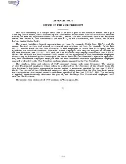 (210) APPENDIX NO. 5 OFFICE OF THE VICE PRESIDENT