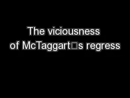 The viciousness of McTaggart‟s regress