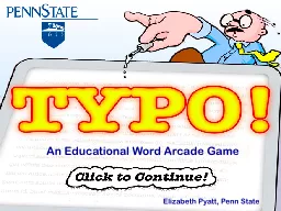 An Educational Word Arcade Gam