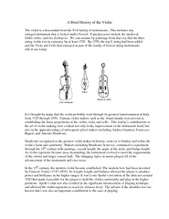 A Brief History of the Violin