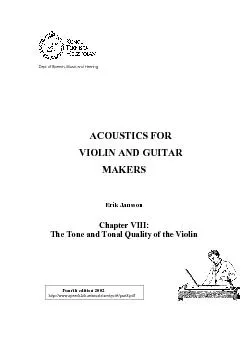 Jansson: Acoustics for violin and guitar makers  page 8.2 8.1. Fundame