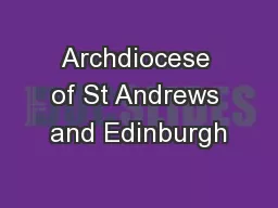 Archdiocese of St Andrews and Edinburgh
