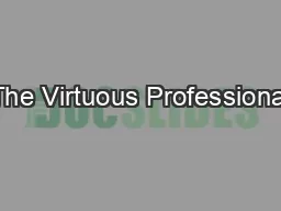 The Virtuous Professional