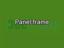 Panel frame