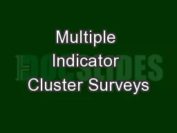 Multiple Indicator Cluster Surveys