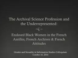 The Archival Science Profession and the Underrepresented:
