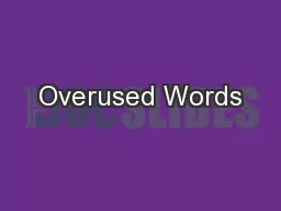 Overused Words