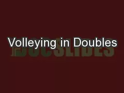 Volleying in Doubles