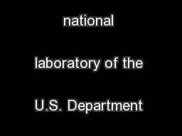 NREL is a national laboratory of the U.S. Department of Energy
...
