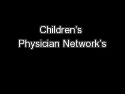 Children's Physician Network’s
