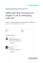 Publicspending,voracity,andWagner’slawindevelopingcountriesBernar