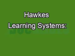 Hawkes Learning Systems: