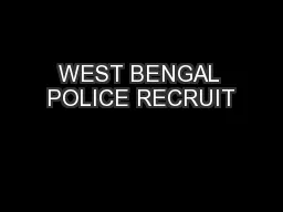 WEST BENGAL POLICE RECRUIT