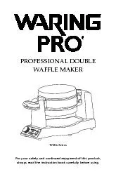 PROFESSIONAL DOUBLE WAFFLE MAKERFor your safety and continued enjoymen