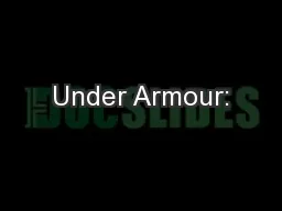 Under Armour: